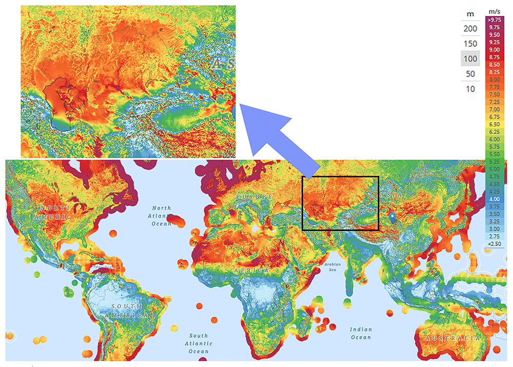 Asia Wind Pattern Map Dependence of Central Asian countries on... | Open Research Europe
